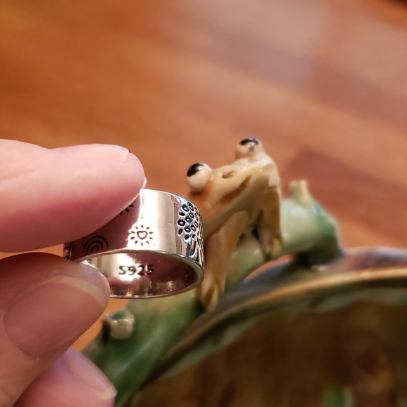 “Strong” Stamped S925 silver artistic band - Picture 4 of 13